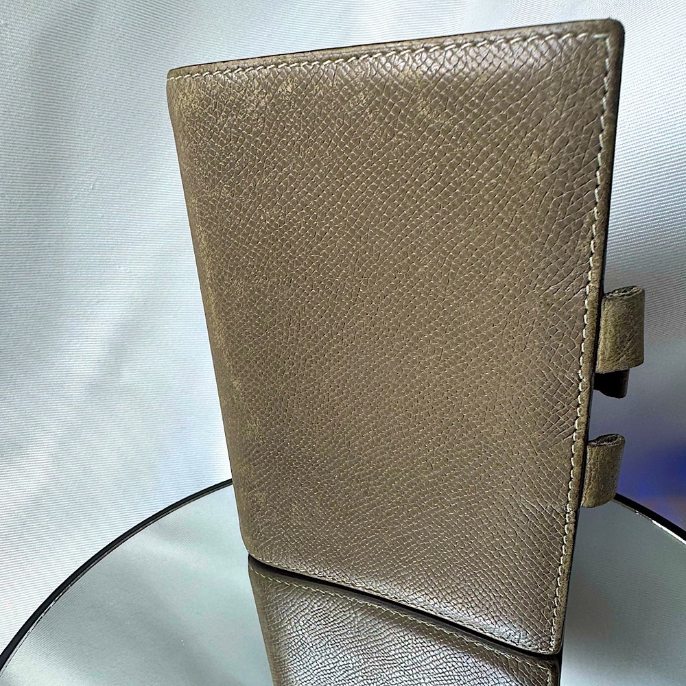 Hermès Ulysse PM Etoupe Togo Leather Notebook Rare Discontinued Hermès Agenda - Picture 2 of 9